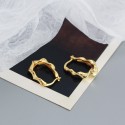Irregular Twisted Hoop Earrings - MLYH519