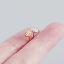 Crown with Marquise Gems Stud Earrings - MLYH520