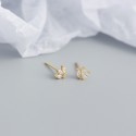 Crown with Marquise Gems Stud Earrings - MLYH520