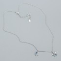 Flower Crescent Moon and Star Necklace - MLYH521