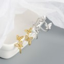 Pave C-shaped Butterfly Stud Earrings - MLYH525
