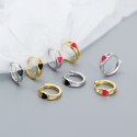 Statement Colorful Heart Hoop Earrings - MLYH527