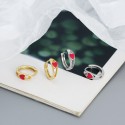 Statement Colorful Heart Hoop Earrings - MLYH527