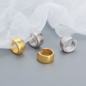 Vintage Striped Wide Hoop Earrings - MLYH528