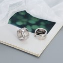 Vintage Striped Wide Hoop Earrings - MLYH528