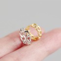 Statement Chain Shaped Hoop Earrings - MLYH529