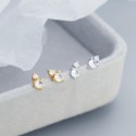 Statement Two Rhinestone Stud Earrings - MLYH530