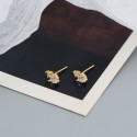 Statement Two Rhinestone Stud Earrings - MLYH530