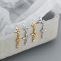 Sparkling Tassel Butterfly Dangle Earrings - MLYH533