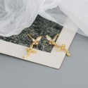 Sparkling Tassel Butterfly Dangle Earrings - MLYH533