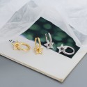 Statement Pave Star Hoop Earrings - MLYH534