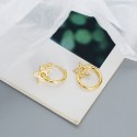 Statement Pave Star Hoop Earrings - MLYH534