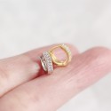 Double Rhinestone Rows Hoop Earrings - MLYH537