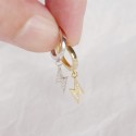 Fashion Pave Lightning Hoop Earrings - MLYH539