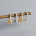 Pave Rotatable Star Hoop Earrings - MLYH541