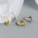 Pave Rotatable Star Hoop Earrings - MLYH541