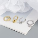 Pave Rotatable Star Hoop Earrings - MLYH541