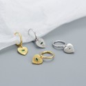 Heart Shaped Evil Eye Dangle Earrings - MLYH547