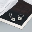 Heart Shaped Evil Eye Dangle Earrings - MLYH547