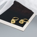 Heart Shaped Evil Eye Dangle Earrings - MLYH547