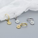 Eight Awn Star Evil Eye Dangle Earrings - MLYH553