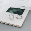 Sparkling Heart to Heart Hoop Earrings - MLYH556