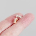 Fan-shaped Marquise Gems Stud Earrings - MLYH557