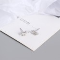 Fan-shaped Marquise Gems Stud Earrings - MLYH557