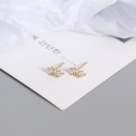 Fan-shaped Marquise Gems Stud Earrings - MLYH557