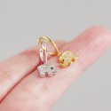 Elegant Pave Elephant Dangle Earrings - MLYH562