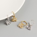 Elegant Pave Elephant Dangle Earrings - MLYH562