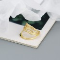 Multi-layered Irregular Textured Open Ring - MLYH563