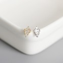 Ladder Arranged Gemstone Stud Earrings - MLYH564