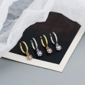 Sparkling Colorful Flower Dangle Earrings - MLYH567