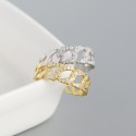 Metallic Chain Shaped Open Ring - MLYH568