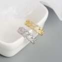 Metallic Chain Shaped Open Ring - MLYH568