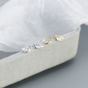 Sparkling Leaf Stud Earrings - MLYH569