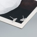 Sparkling Leaf Stud Earrings - MLYH569