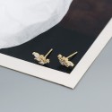 Sparkling Leaf Stud Earrings - MLYH569