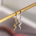 Elegant Slim Snake Dangle Earrings - MLYH572