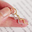 Elegant Slim Snake Dangle Earrings - MLYH572