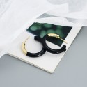 Hollow Tube C-shaped Stud Earrings - MLYH577