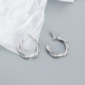 French Style Twisted Hoop Earrings - MLYH578
