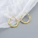 French Style Twisted Hoop Earrings - MLYH578