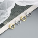 Sparkling Flower Blossom Hoop Earrings - MLYH579