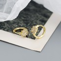 Sparkling Flower Blossom Hoop Earrings - MLYH579