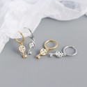Four Leaf Clover Key Dangle Earrings - MLYH583