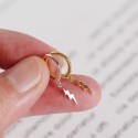 Bi-fold Lightning Pattern Dangle Earrings - MLYH584