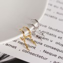 Bi-fold Lightning Pattern Dangle Earrings - MLYH584