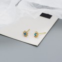 Sparkling Opal Stamen Flower Stud Earrings - MLYH585